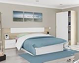 Miroytengo Pack Muebles Dormitorio Matrimonio Luca Completo Color Roble y Blanco...