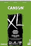 Canson XL Dessin Ligero, Álbum Espiral Microperforado, A3, 50 Hojas, 160 g