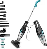 INSE Aspiradora Escoba con Cable, 16 Kpa Aspiradora de Mano 2 en 1 Aspirador Potente 400W...