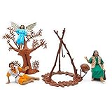 Acan Tradineur - Figuras anunciación con ángel para belén navideño 7 cm, durexina,...