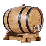 Barril de Vino Barril De Vino De Madera con Botellero, Grifo De Acero Inoxidable, Vino De...