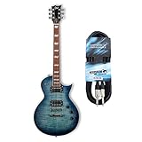 ESP LTD EC-256FM CB - Guitarra eléctrica con cable jack keepdrum, color azul cobalto