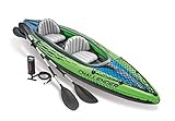 Intex 68306NP - Kayak hinchable Challenger K2 con 2 remos, 351 x 76 x 38 cm, Color Verde
