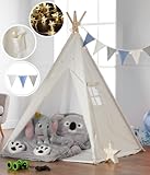 Haus Projekt Tienda Tipi para niños con Luces de Hadas, empavesado y Base Impermeable...