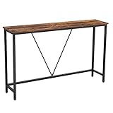 Vasagle Consola, Mesa de Entrada, Marco de Acero Estable, para Dormitorio, Salón, Estilo...