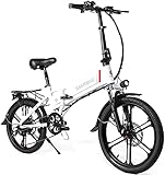 SAMEBIKE Bici electrica Bicicleta eléctrica Plegable de 20 Pulgadas Hombres y Mujeres...