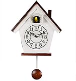 AVEEWA Reloj de Cuco de péndulo Vintage Creativo, Sala de Estar, pájaro, música,...