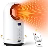 iDOO Calefactor cerámico eléctrico para hogar, con mando a distancia, oscilación,...