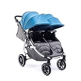 Baby Monsters Carrito gemelar + Capotas Easy Twin 4 (Atlantico) - Silla de paseo gemelar...