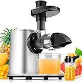 Licuadora Prensado en Frio, Licuadora para Verduras y Frutas con 2 Velocidades, Extractor...