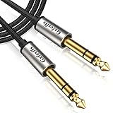Gxfcyffs Cable 6.35 a 6.35 Estereo 2M, Cable Guitarra Electrica de Nailon Trenzado, Cable...