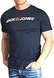 Jack & Jones Jjecorp Logo tee SS Crew Neck Noos T-Shirt, Navy Blazer, L para Hombre