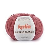Katia Merino Classic - Ovillo de lana (100 g/240 m), color rojo