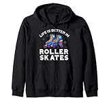 La vida es mejor en patines patinaje en línea patinador Sudadera con Capucha