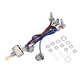 Kit de arnés de cableado de Guitarra, Interruptor de 3 vías, 2 Volumen, 2 Tonos, 1 Jack...