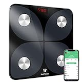 Báscula Grasa Corporal Báscula de Baño Digital, Balanza Bluetooth Inteligente con...