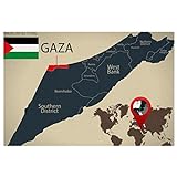 Alfombrillas antideslizantes Israel Mapa y ubicaciÃ³n del paÃ­s de la Franja de Gaza