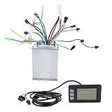Akozon Kit de Conversión de Bicicleta Eléctrica DC 48V 60V 450W, Controlador de Motor de...