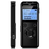 64GB Grabadora de Voz Digital, Wevoor 1536kbps Grabadora de Voz Profesional con...