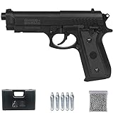 ECOMMUR SA P92 BAX CO2 Negra | Pistola de Aire comprimido de balines (Tipo perdigones:...