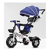 QIFFIY Sillas de Paseo Cochecito Triciclo 1-5 años de Edad Bicicleta bebé cochecitos...