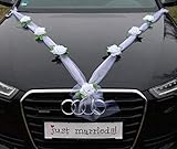 Organza M Auto-Schmuck Decoración de Tela de Organza con Rosas para Coche, para Pareja de...