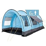CampFeuer Tienda de Campaña Familiar Relax6 I 6 Personas I Columna de Agua de 5.000 mm I...
