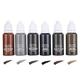 6 piezas de tinta de tatuaje de maquillaje semipermanente, tinta de tatuaje de extracto de...