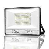YIQIBRO Foco LED Exterior 100W, 10000LM 7000K Super Brillante Blanco Luz de Inundación,...