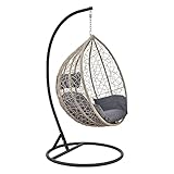 Cesta Colgante Capileira 195 x 105 cm Sillón Silla Colgante Hamaca con Cojines máx. 150...