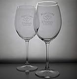 Arte-Deco Copas de Vino grabadas y Personalizadas con el Texto o dedicatoria Que Usted...