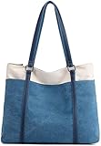 Bolso de mano para mujer, bolso de hombro de lona grande para viajes, trabajo, múltiples...