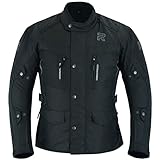 RS RAXUS CHAQUETA DE MOTO HOMBRE INVIERNO /4 IMPERMEABLE Homologada CE (NEGRO, XL)