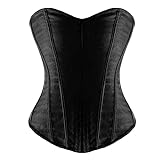 ANGELYK corsets habillés - Corsé Vestidos TENDANCE Negro Ballenas de Acero Espiral Sin...