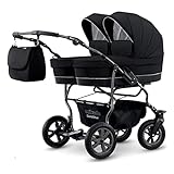 Carro gemelar 3 piezas. Completo: capazos, sillas, sillas de coche, accesorios. Desde...