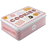 Nostalgic-Art Caja ​Plana de Metal Retro Wonder Cookies – Idea de Regalo para Cocina,...