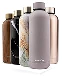 MAMEIDO Botella agua acero inoxidable 750ml Taupe Grey - Termo reutilizable, Cantimplora...