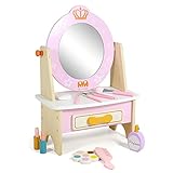GuoQiao - Kits de maquillaje para niños, maquillaje falso, mesa de madera, regalo para...