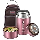 FEWOO Acero Inoxidable Comida Recipiente, 800ml Termo para Comida, Comida Térmico...