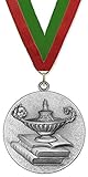 Emblemarket - Medalla de Metal Personalizable - Lámpara del Conocimiento -Educación -...