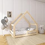 (160x80 cm con Chimenea, con barandillas) NeedSleep® Cama Infantil niño Cama casita...