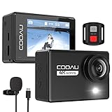 COOAU Cámara Deportiva 4K/60FPS 24MP Wi-Fi (Resistente al Agua 40M, Flash Incorporado,...