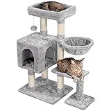 Yaheetech Árbol Rascador para Gatos 80x39.5x96 cm Torre para Gatos Juguete de Gatos de...