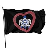 Banderas de decoración con forma de tortuga marina, bandera de corazón de Israel,...