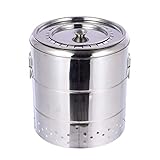 FXJ Barbacoa Carbon Sin Humo BBQ Hogar Acero Inoxidable Barbacoa Estufa de carbón de...