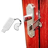 Cerradura de Puerta Portátil Cerradura de Viaje Cerradura Sólida para Trabajo Pesado...