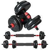 CANMALCHI Juego de Mancuernas Ajustables 15KG Mancuernas 3 en 1 Entrenamiento Gimnasio...