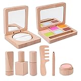 HEPVET Kit de Maquillaje de Madera para niños,Juego de Maquillaje para niños - Lápices...