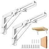 2 Piezas Escuadras Abatibles, 200mm Escuadra Plegable, Acero Inoxidable Soportes para...