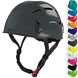 ALPIDEX Casco de Escalada Universal para Mujer y Hombre Casco ferrata en Gris